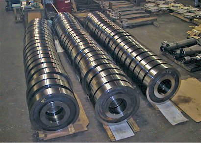 Machining, dipping and grinding of steel wheels